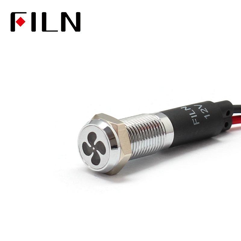 FILN 8 ミリメートル車のダッシュボードファンタグ LED 赤黄白青緑 12v Led インジケータライト 20 センチメートルケーブル