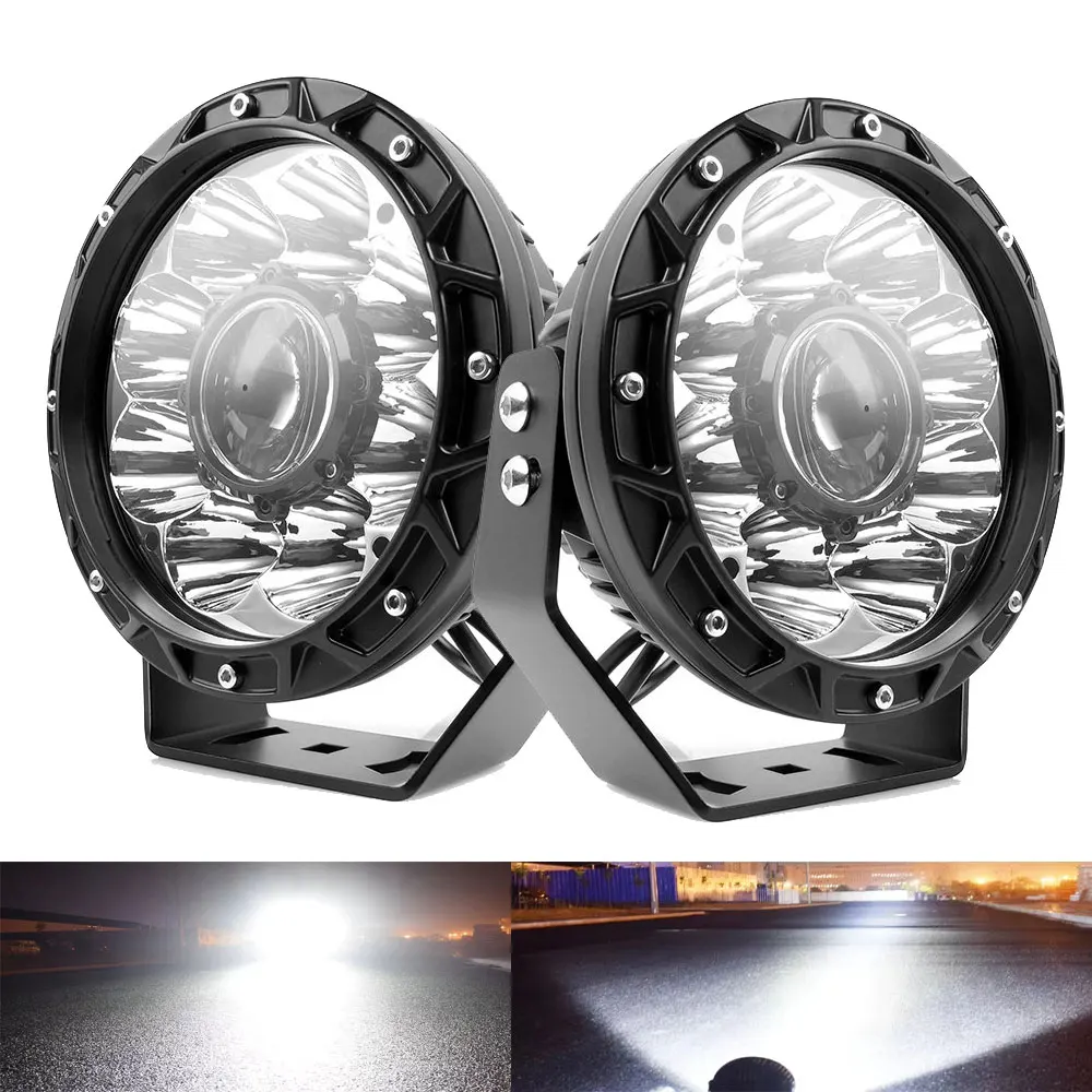7 インチ車両用アンケートライトスポットライト作業灯長距離トラック用品 24V 4 × 4 駆動 Led オフロード車トラック ATV SUV