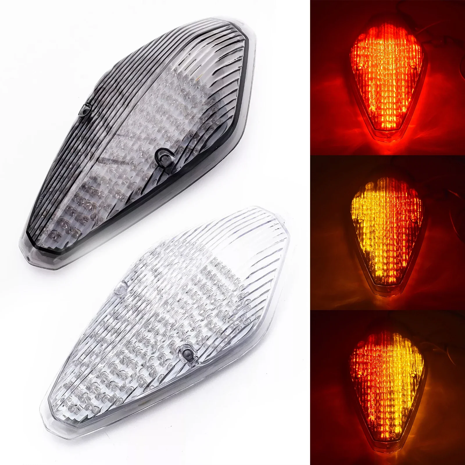 QMSTART レーシング E マーク LED 統合テールブレーキターンシグナルライトホンダ VTX 1300 R/S/T 2003-2009 / VTX 1800 R/S/T 2002-2008