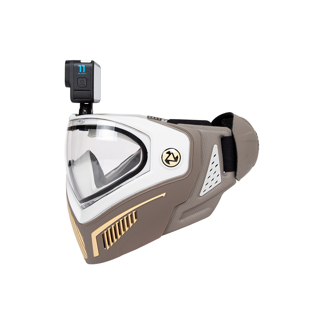 GoPro アクションカメラマウント F1/F5 マスク用、安定して揺れないエアガン狩猟アウトドアスポーツペイントボールゲームアクセサリー