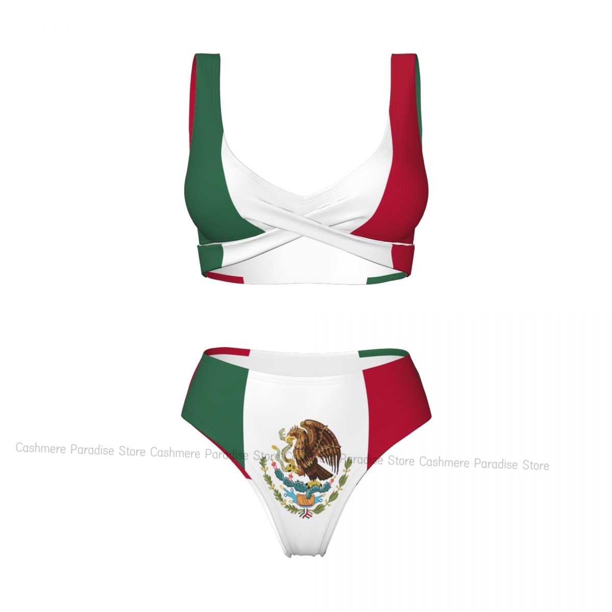 The Push-Up Mexico Flag Sexy Bikini Women Swimwear Female Swimsuit Swimming Bathing