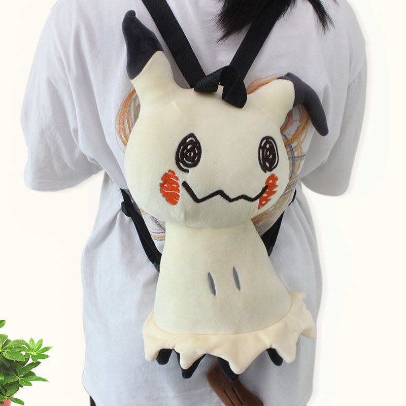 20/40 センチメートルポケモンアニメミミッキュぬいぐるみバックパック人形モデル子供のための学生スクールバッグ子供高容量スクールバッグおもちゃ