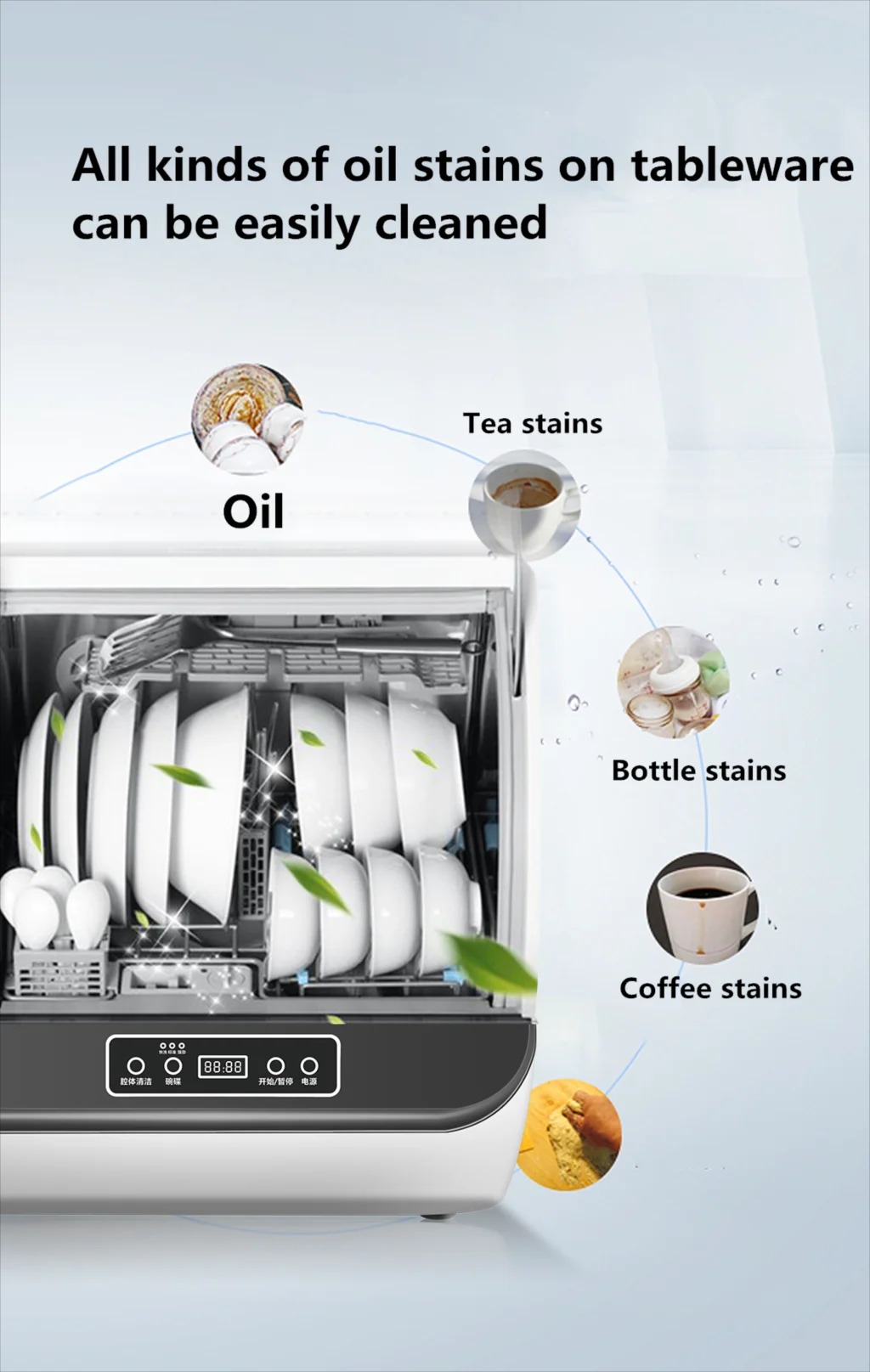 家庭用食器洗い機乾燥付き自動食器洗い機多機能フルーム埋め込みデスクトップ食器洗い機食器洗い機