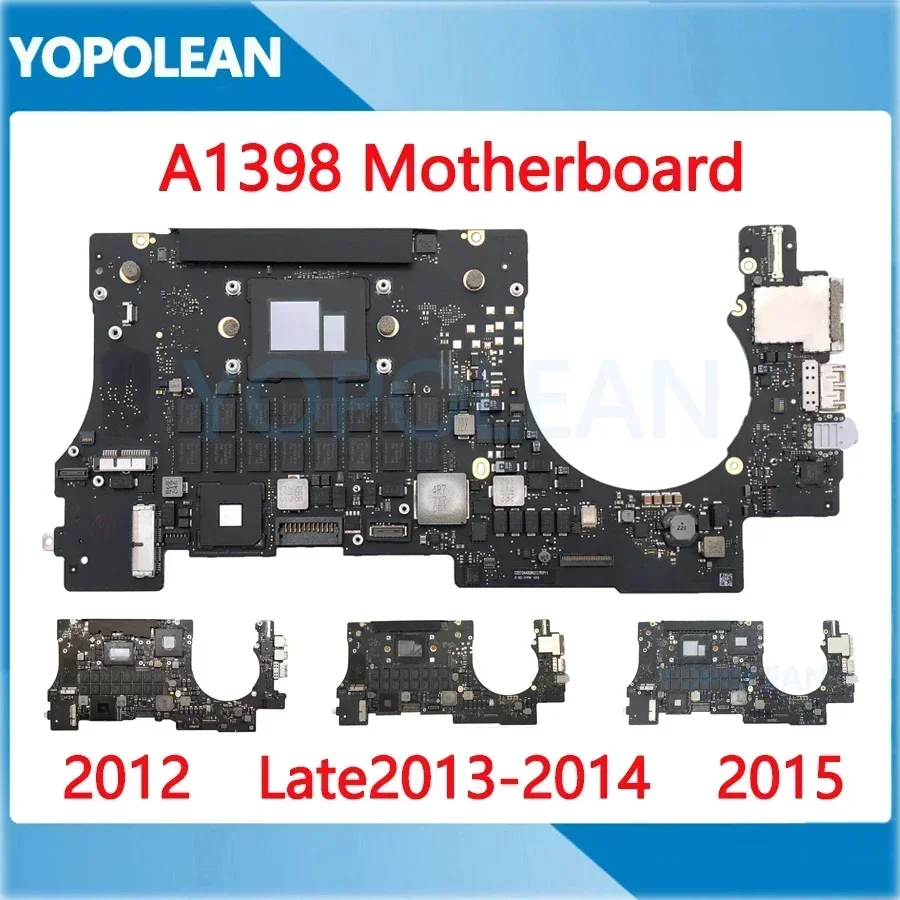 オリジナルノートパソコン A1398 マザーボード MacBook Pro の網膜 15 "A1398 ロジックボード CPU i7 8 ギガバイト 16 ギガバイト 2012 2013 2014 2015 年