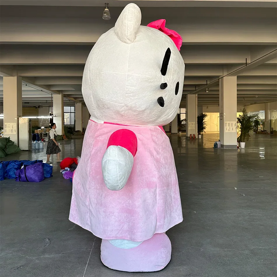 かわいいインフレータブル猫マスコットコスチューム大人の漫画のキャラクタースーツパーティーイベント誕生日ギフトバッテリーなし