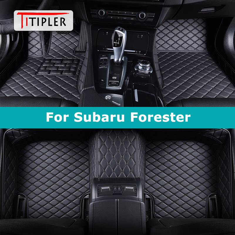TITIPLER カスタム車のフロアマットスバルフォレスター 2002-2023 自動車カーペットフットコシュ Accessorie