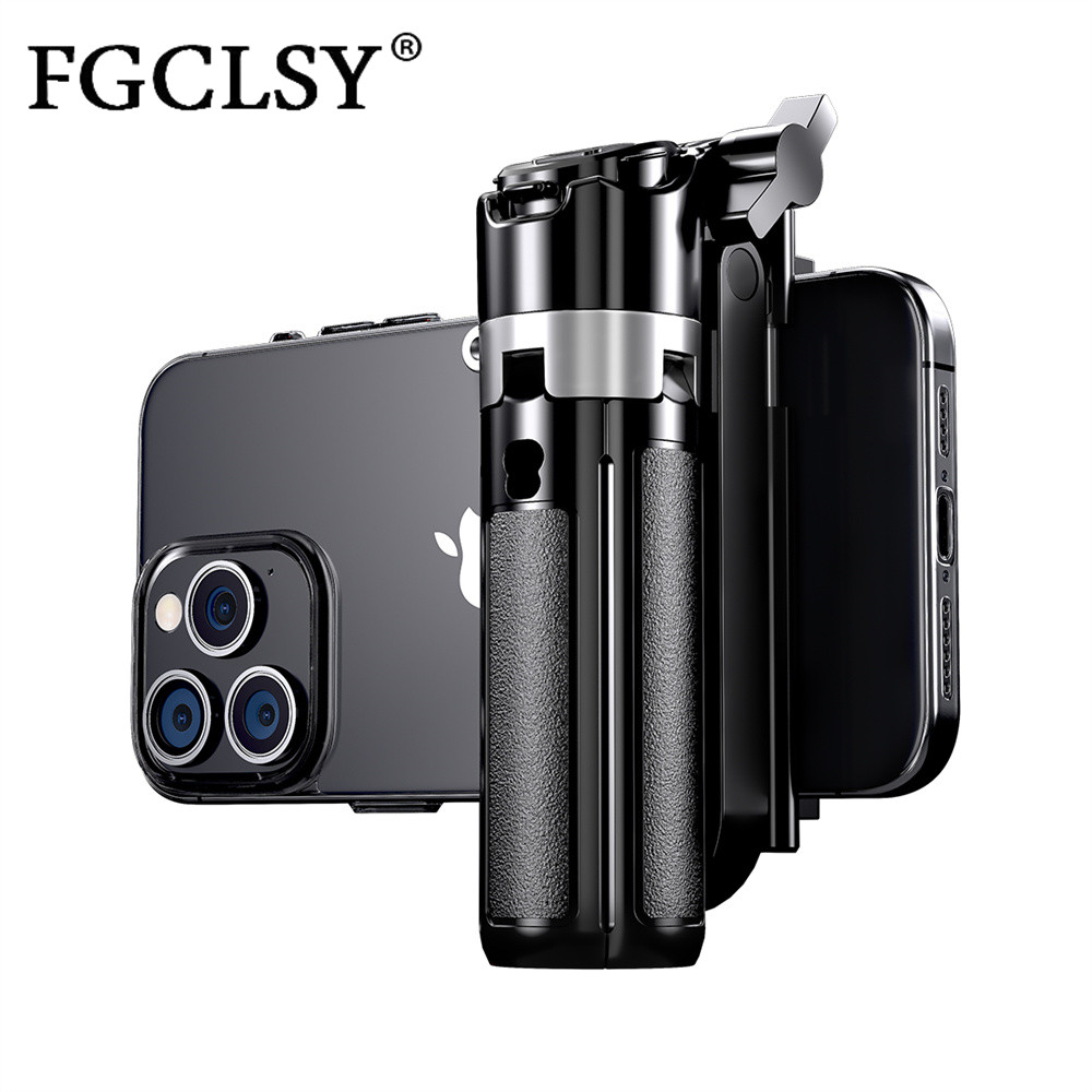 FGCLSY 新しくアップグレードされたデザインのミニ Bluetooth ポータブル伸縮式多機能三脚電話自撮り棒