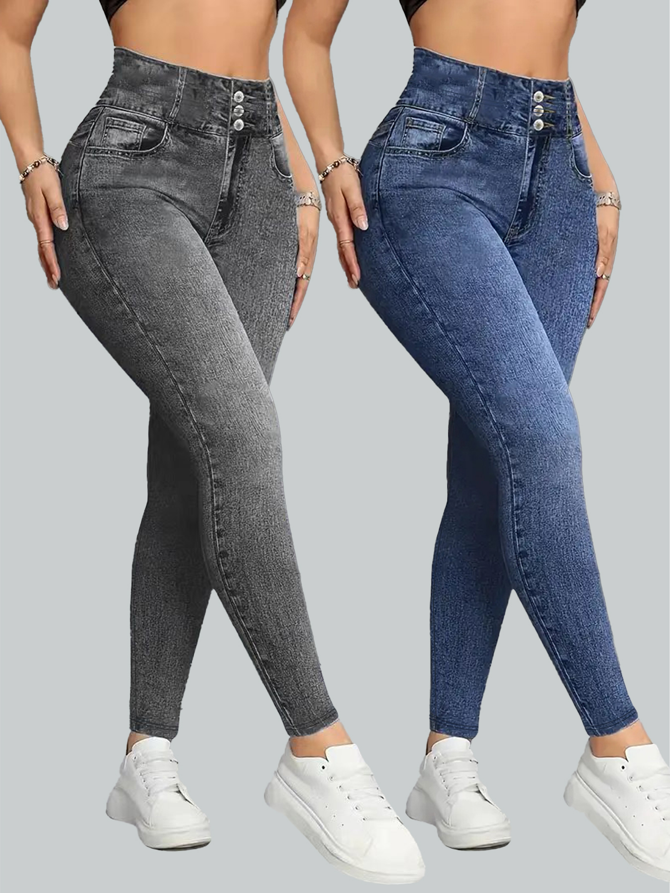 女性の模造快適なおなかコントロールフィットネスジムヨガパンツ日常着おなかコントロールヒップリフティングスキニーヨガパンツ
