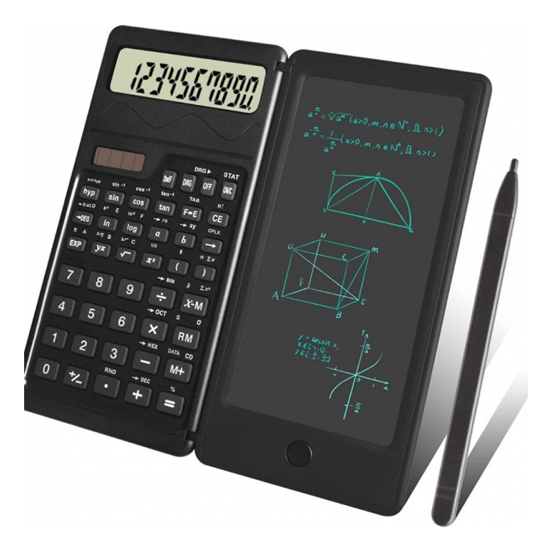 インテリジェント折りたたみ関数電卓 6 インチ書き込みタブレット 10 桁 LCD ディスプレイ多目的学校会計事務所