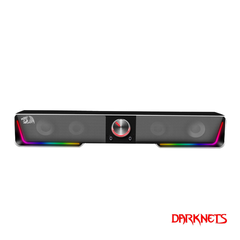 REDRAGON GS570 Darknets Bluetooth ワイヤレス aux 3.5 サラウンド RGB スピーカー列サウンドバーコンピュータ PC ラップトップスピーカー用
