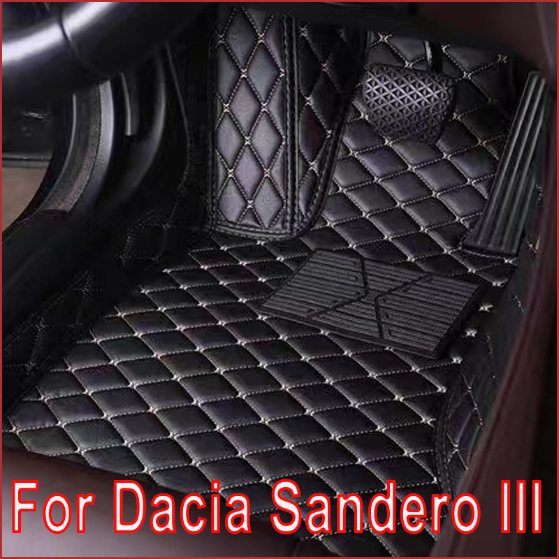 車のフロアマットダチアサンデロ III DJF 2020 2021 2022 防塵カーマット床 Tapetes パラカロカーアクセサリーインテリアセット