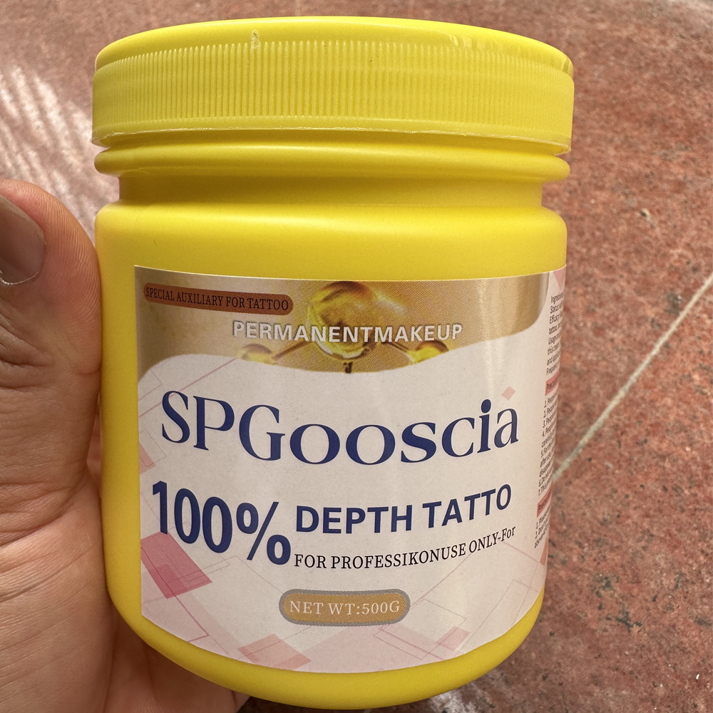 新しい 100% 黄色 SPGoosica タトゥークリーム前アートメイク眉毛唇ライナー Microblading ピアスタトゥー用品 500 グラム