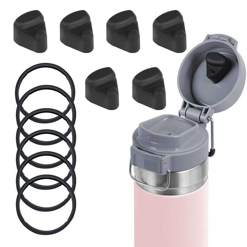 DHIPP-シリコン交換ストッパーと交換ガスケット、Stanley Quick FLIP GO 24/36Oz ウォーターボトル蓋用