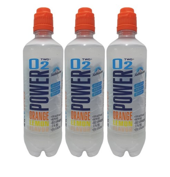Power O2 炭酸飲料 フルーティーオレンジレモンの香り 500ml*24本 韓国 直飲み可能 直射日光を避けてください