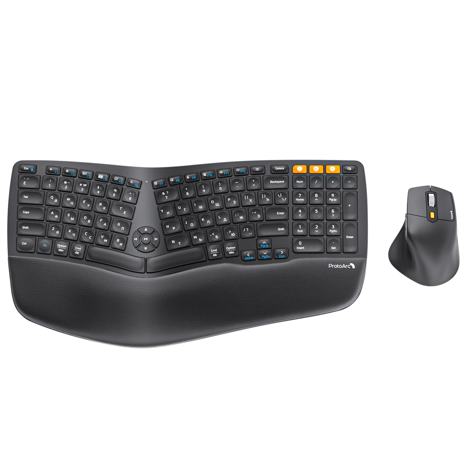 ロシア製 Bluetooth ワイヤレス キーボードとマウス コンボ 分割人間工学に基づいたキーボード Windows Mac Android 充電式マウス用