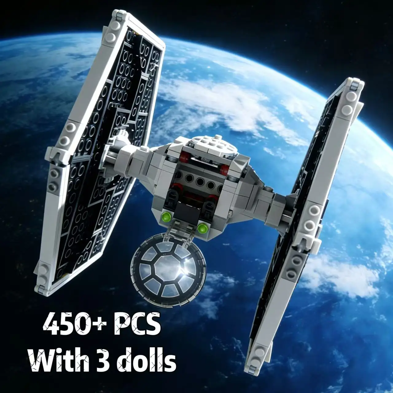 450 個 MOC タイファイタースターズファイタースペースウォーズフィギュアフィットモデル構築ギフト