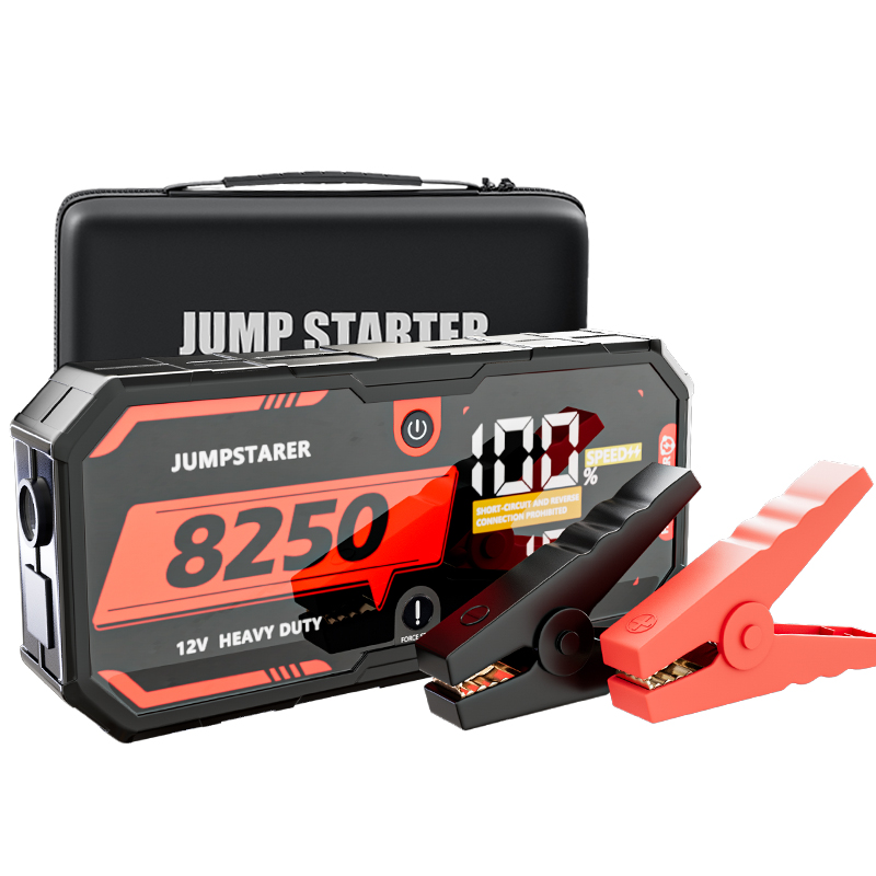 8250A 車のバッテリージャンプスターター 12V プロポータブルブースター PD65w 26000mAh バッテリー車 13L 緊急車のブースター始動装置