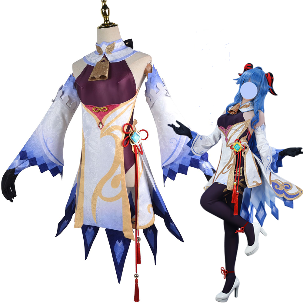 在庫あり Ganyu コスプレゲーム原神インパクト衣装 DokiDoki-SR Genshin Impact Gan Yu コスプレ制服 Ganyu 小道具ハロウィン