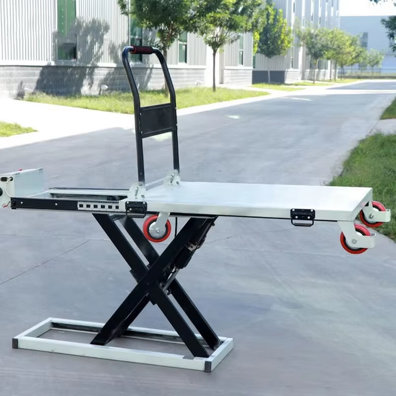 ポータブルトロリーシザータイプ小型リフトフラットベッド電動油圧リフト貨物処理アーティファクトリフティングプラットフォーム