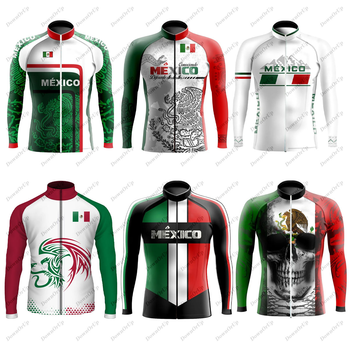 メキシコ メンズ 長袖 バイク サイクリング ジャージ 3 シーズン着用 マイヨ シクリスモ オムブレ プロフェッショナル サイクリング ウェア