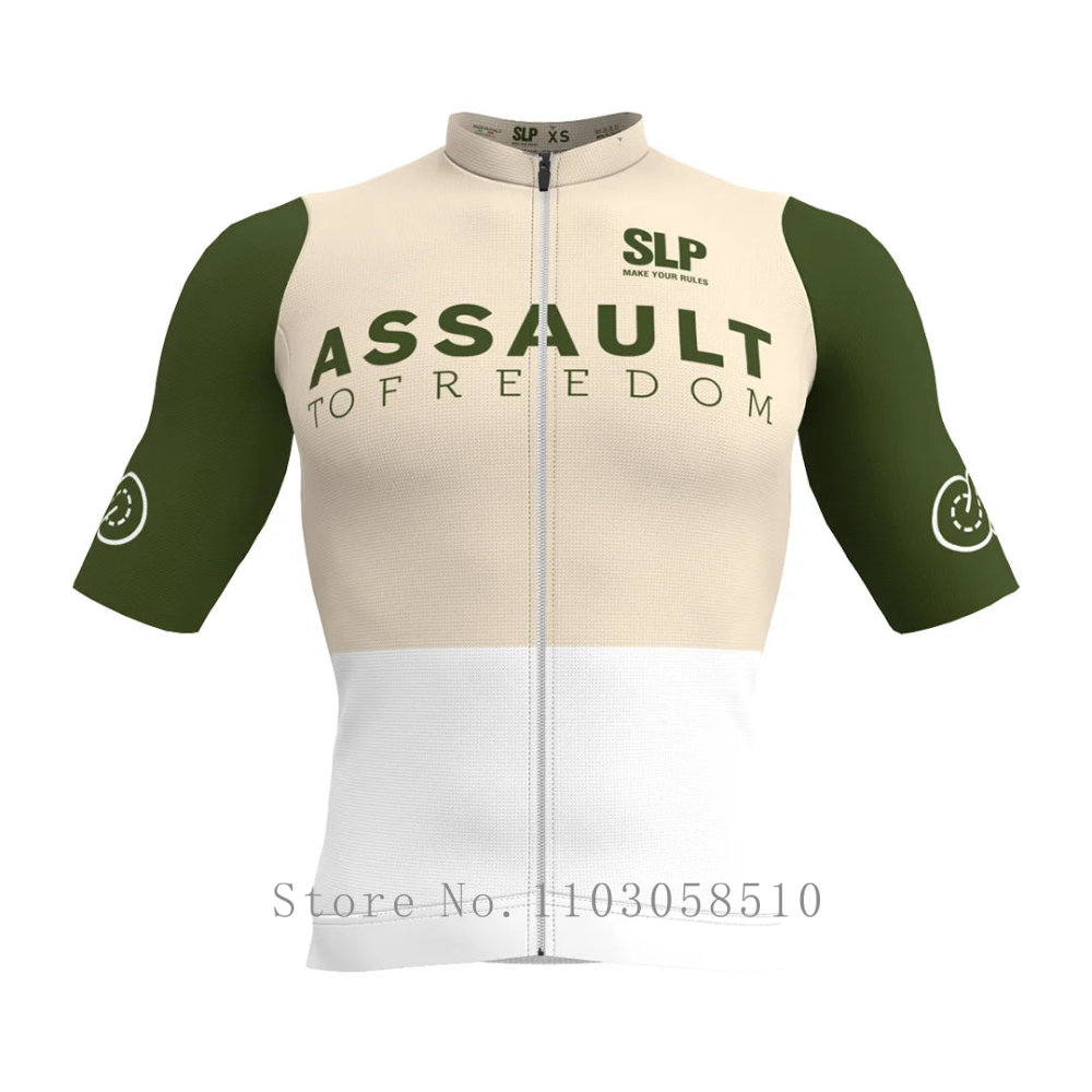SLP サイクリングジャージ吸湿発散性滑り止めレベルメンズサイクリングシャツ快適なメッシュライトソフト専門的なサイクリング服