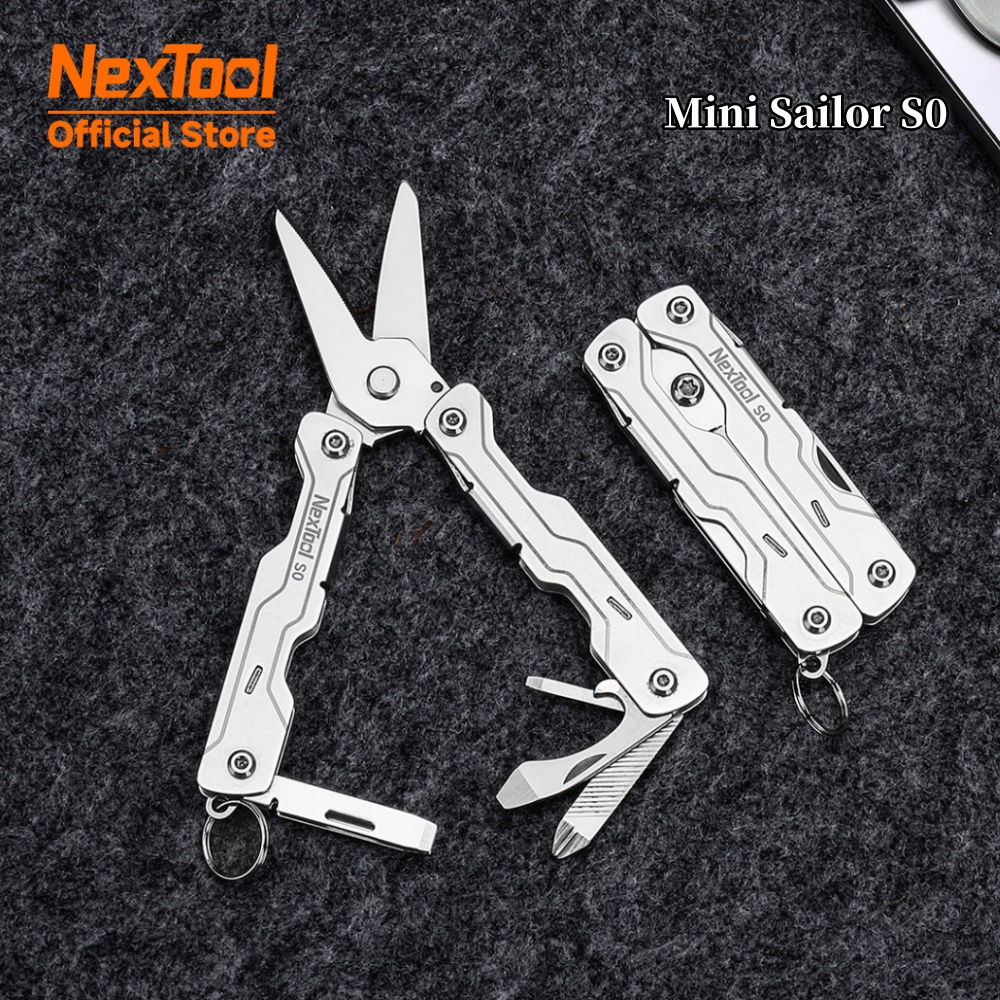 NexTool 8 1 マイクロマルチツール S0 ミニセーラーはさみミニポケットマルチツール EDC 折りたたみハンドツールキャンプサバイバルマルチツール