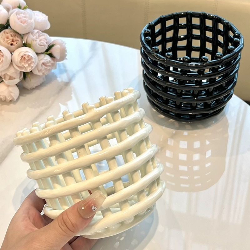 1pc デスクトップ収納ボックス中空ポータブル樹脂収納チューブ化粧品/文具/ジュエリーオーガナイザー中空換気防塵