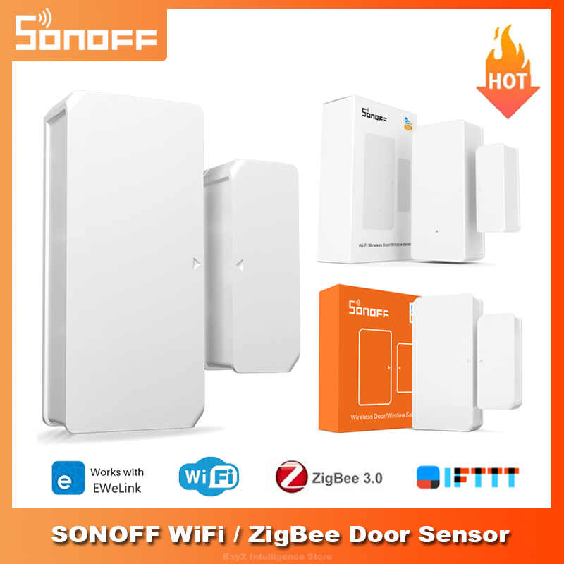 SONOFF DW2 WiFi/ SNZB-04 Zigbee 窓ドアセンサードア開閉検出器 EWeLink アプリ通知スマートホームセキュリティアラーム