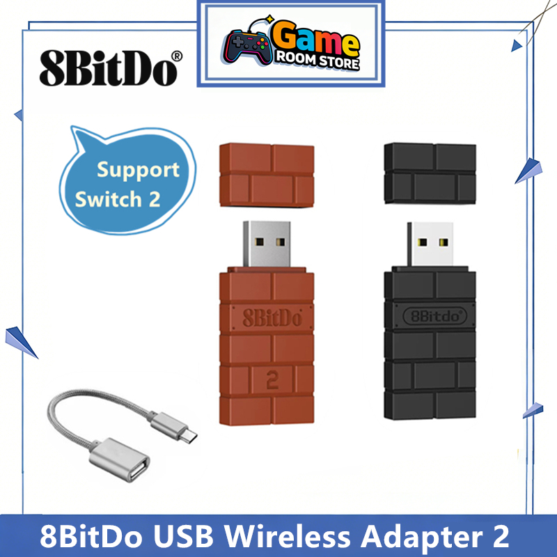 8Bitdo USB ワイヤレス Bluetooth アダプタレシーバー Windows Mac Nintend Switch2 PS5 コントローラ Windows Mac スチームデッキ