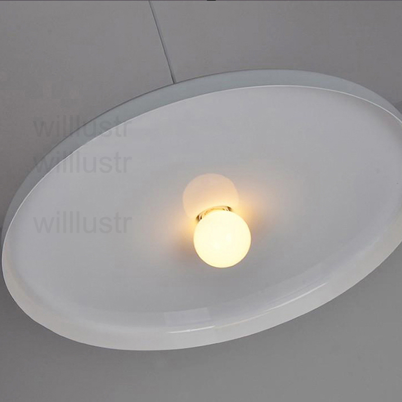 TossB Disc Pendant Light Modern Toss B Disk Suspension Lamp White Black Color Hotel Restaurant Hanging Ceiling Chandelier
