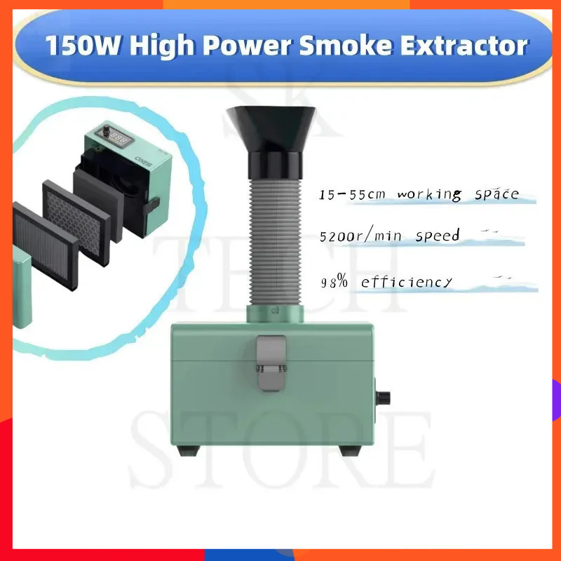 SIKO 150 ワット溶接用煙抽出器ハイパワーファンミニはんだ吸収器 ESD 空気ヒューム抽出ファン PCB BGA 溶接ツール