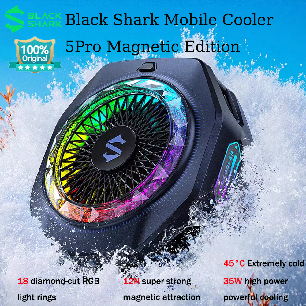 オリジナルブラックシャーク 5 FunCooler 5 プロ磁気 6 プロ電話クーラーゲーム冷却 iphone Xiaomi Huawei 社サムスン携帯タブレット