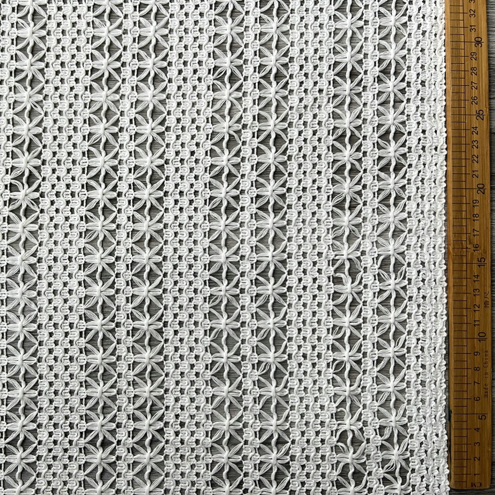 2024 中空穴刺繍パンチかぎ針編み綿布刺繍ギピュールレースデザイナー生地縫製メーター清算による
