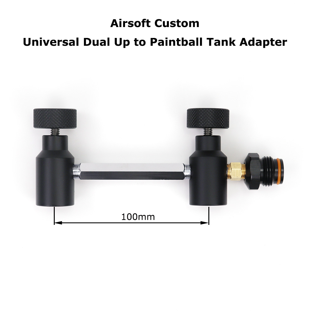 新しいカスタムユニバーサルデュアル最大 CO2 HPA タンクアダプタデュアル UFA ユニバーサル充填アダプタオン/オフ ASA エアツールペイントボールエアガン