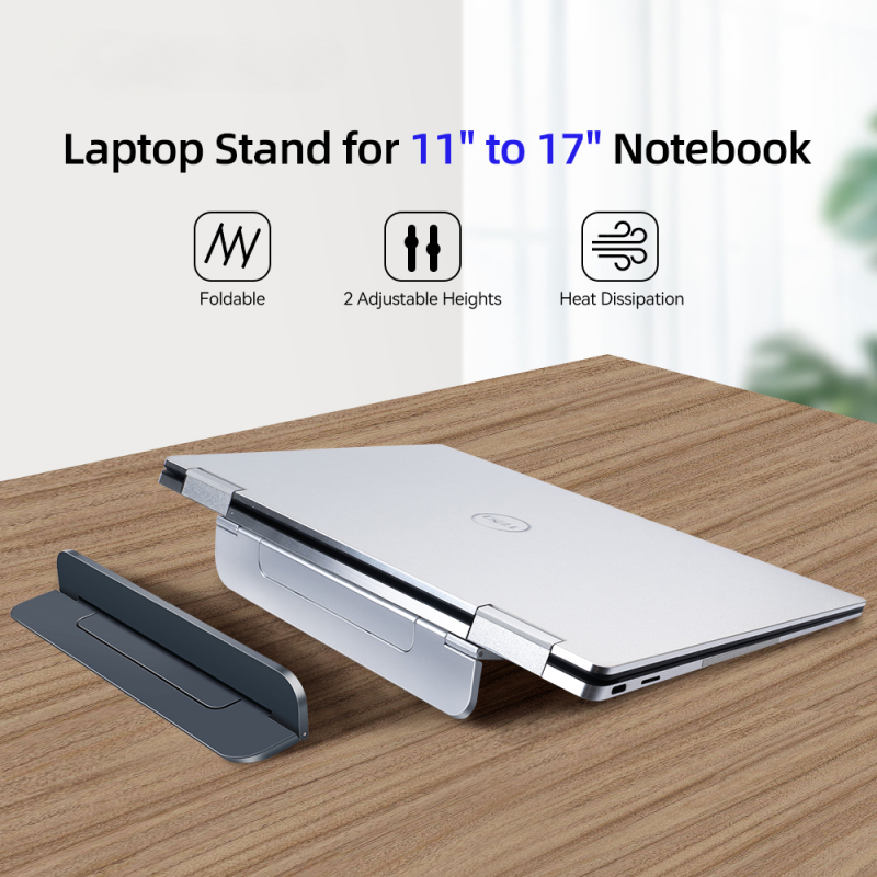 ポータブルラップトップスタンド調節可能なライザー折りたたみ式ノートブックアクセサリーサポート 11/13/17 インチ Macbook ABS Lnvisible ブラケット