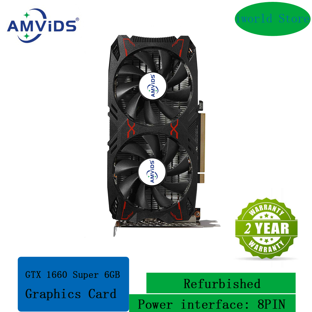GTX 1660 Super 6GB グラフィックカード 192ビット GDDR6 HDMI対応 DP DVI GPU 1660S 6G ゲーミングビデオカード（コンピューター用）