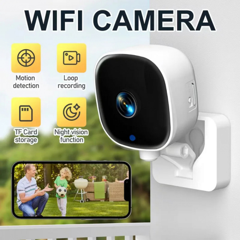 新しい 1080P 会話カメラワイヤレス WiFi 携帯電話リモートナイトビジョンスマートホームセキュリティ監視カメラカード
