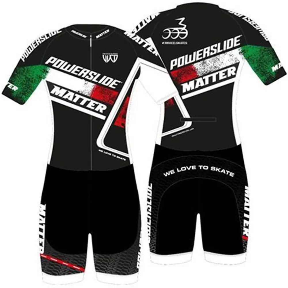Powerslide Matter Classic-skate-suit レーシングスキンスーツ男性スピードインラインローラースケートトライアスロンセット Ciclismo スケートジャンプスーツ