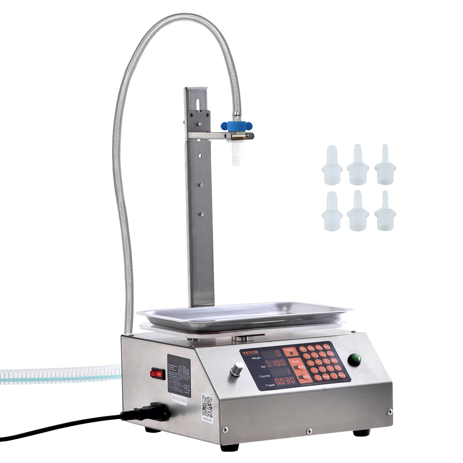 SucceBuy 30-15000g 液体充填機自動ボトル水充填機 ダイヤフラムポンプ付きデジタル制御オイルワイン飲料用