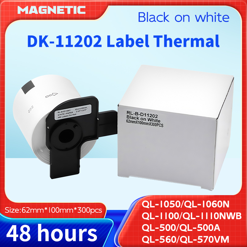 DK-11202 DK 11202 3/6 ロールブラザー DK11202 感熱ラベル 62 ミリメートル * 100 ミリメートル * 300 個ダイカットラベルブラザー QL プリンタと互換性