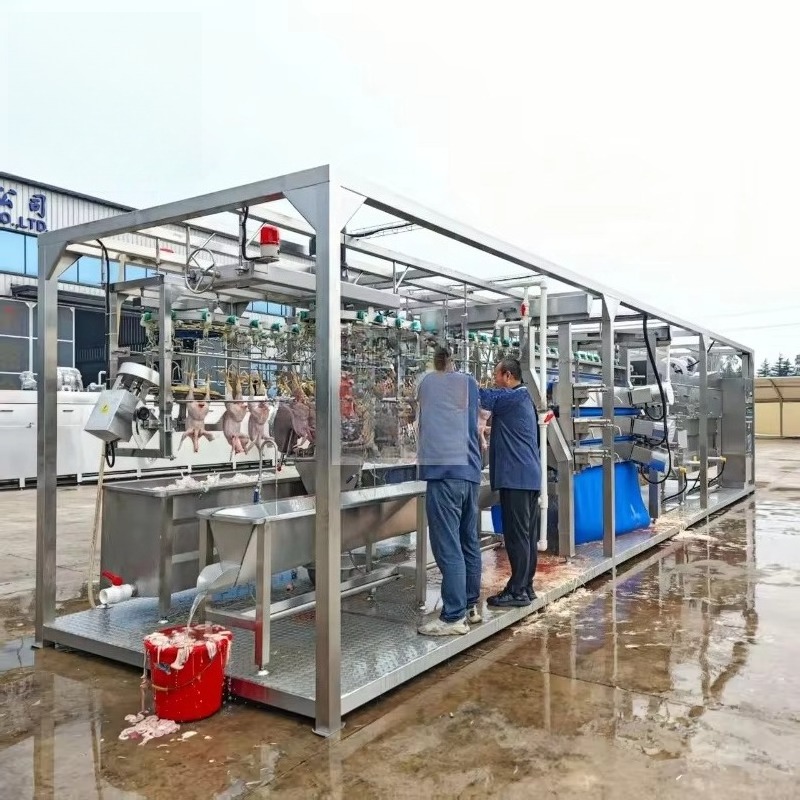 Custom 300-800 Chickens Per Hour Compact Chicken Slaughtering Machine Line