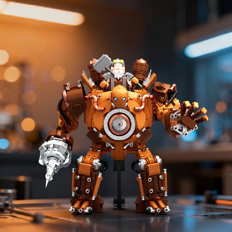 蒸気バトルロボットメカビルディングブロックゲームアセンブリモデルディスプレイアニメキャラクターおもちゃの装飾大人収集ギフト 1777 個