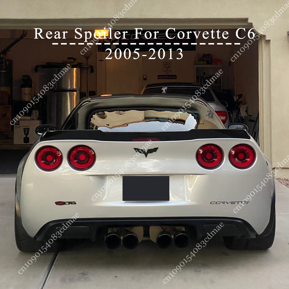 ZR1 スタイルリアトランクリッドスポイラーウィングシボレー 2005-2013 コルベット C6 Z06 グランドスポーツコンバーチブル ABS グロスブラックボディキット