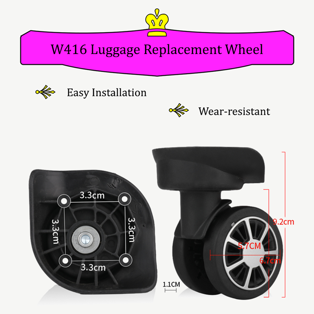 W416 スーツケース荷物アクセサリーユニバーサル 360 度回転ホイールトロリーホイール品質保証旅行バッグキャスター