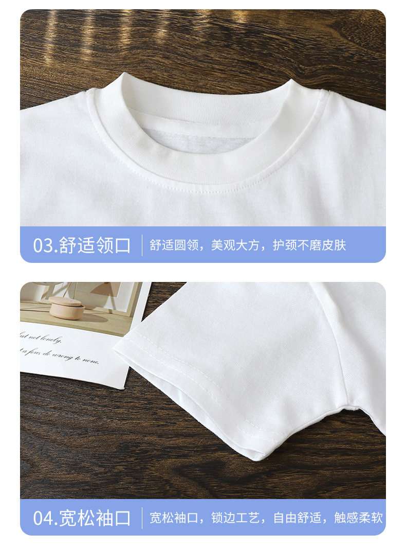 綿幼児キッズベビー男の子と女の子ルーズカジュアル Tシャツ無地ユニセックス夏トップドロップ 1-8T ショルダー半袖