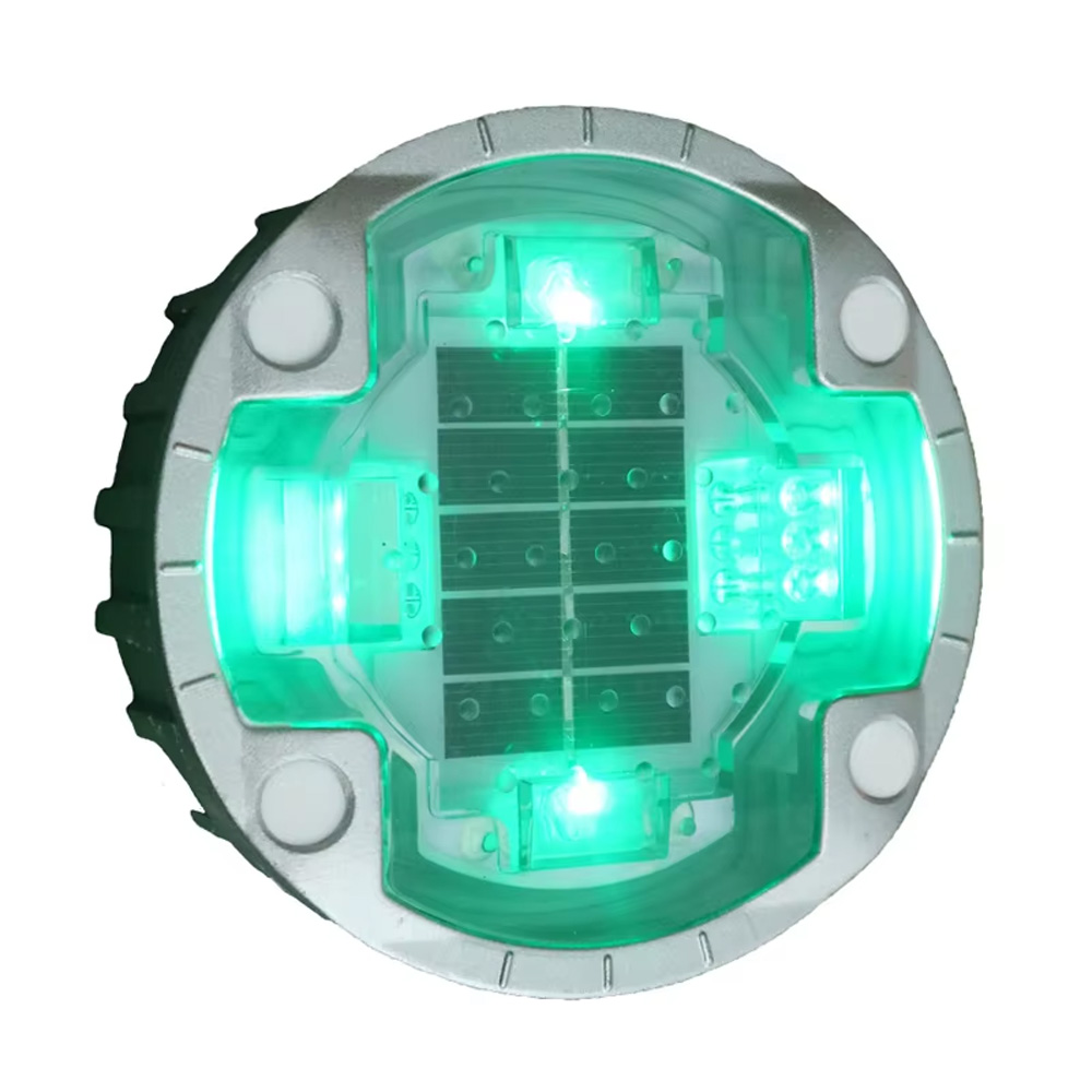 120mm ソーラー LED 道路スタッドライト - 私道、小道用の丸型埋め込み点滅マーカー