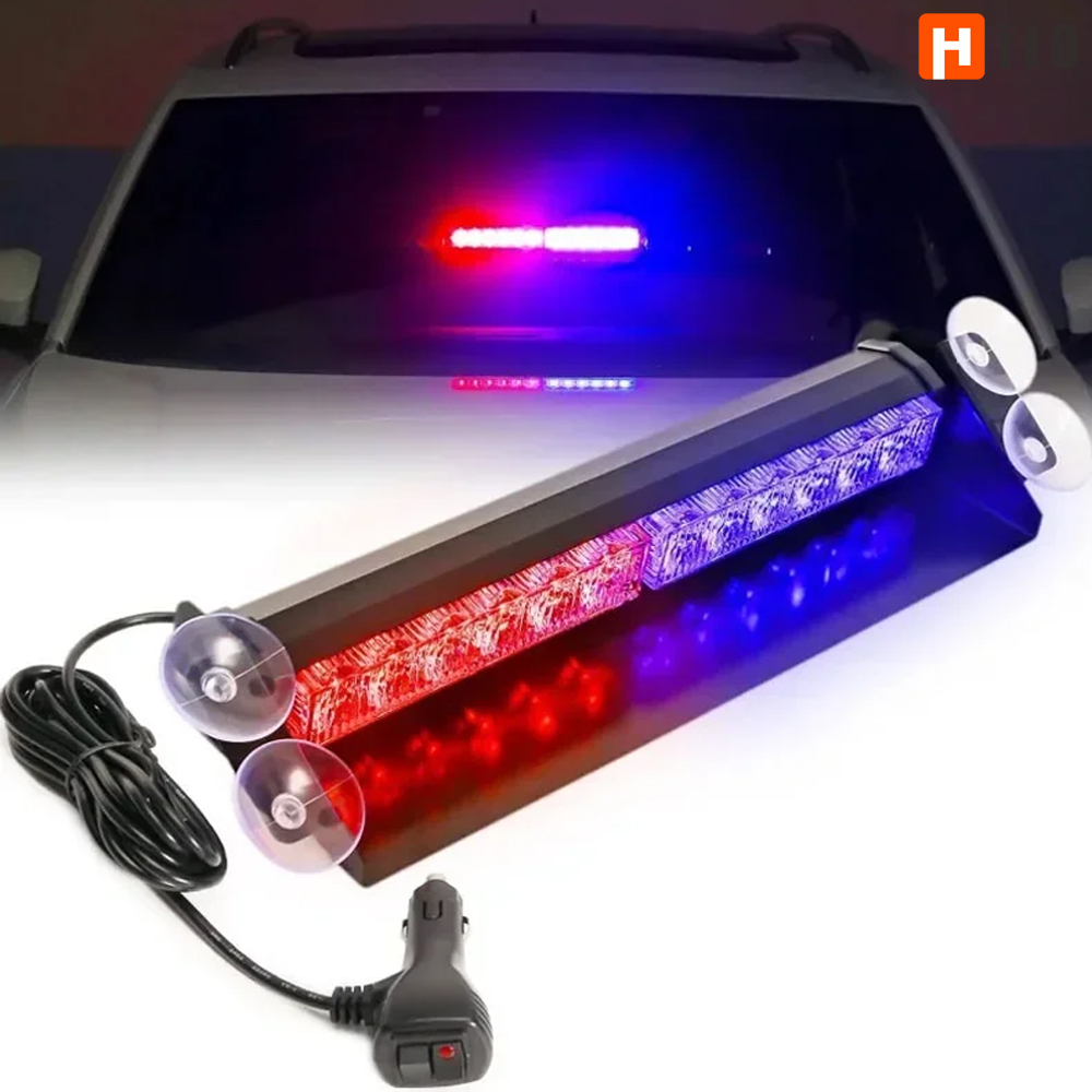 8LED 車警察ライトストロボライト 12V 緊急信号ランプライト自動トラック点滅フロントガラスフラッシュ警告 LightInstrument