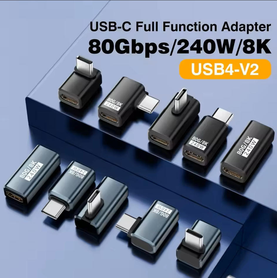 PD240W USB4 V2.0 Type-C から Type C 急速充電アダプターコンバーター 80Gbps データコネクタ 8K@60Hz USB C OTG アダプター