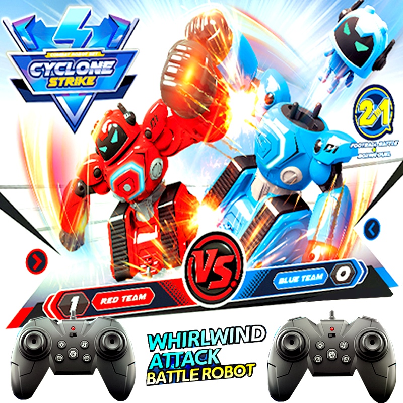 リモコンロボットボクシングサッカー格闘おもちゃ子供のための 2 親子インタラクティブ DIY 格闘 RC ロボット子供のギフト