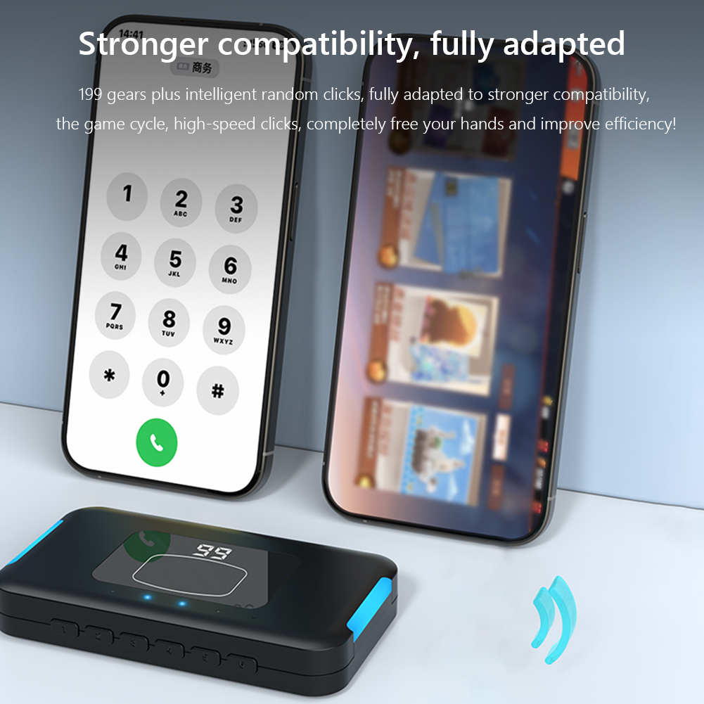 スマートフォンワイヤレスオートスクリーンクリッカーBluetooth対応自動物理スクリーンタッパーライブストリームプレイゲーム用オートタッパー